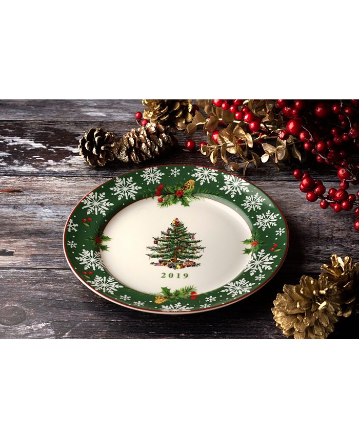 Spode Christmas Tree 2019 Annual Collector's Plate Macy's