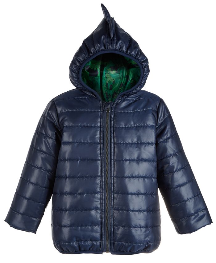 First Impressions Baby Boys Hooded Dinosaur Puffer Jacket, Created for ...