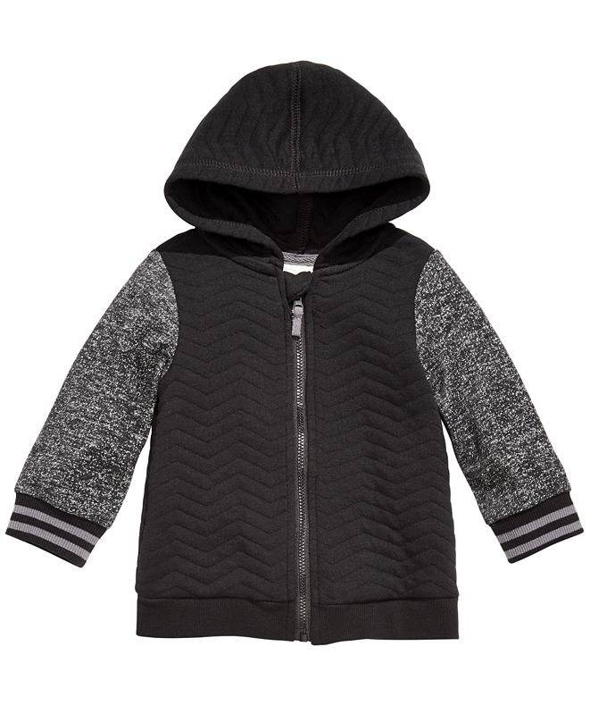First Impressions Baby Boys Quilted Zip Hoodie, Created for Macy's