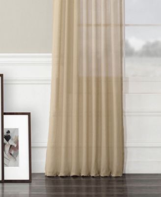 Textured Faux Linen Sheer Curtain