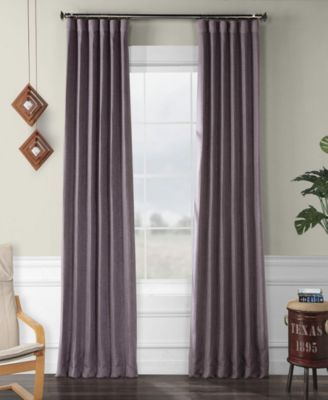 Exclusive Fabrics Furnishings Faux Linen Blackout Curtain 108" x 50" Curtain Panel