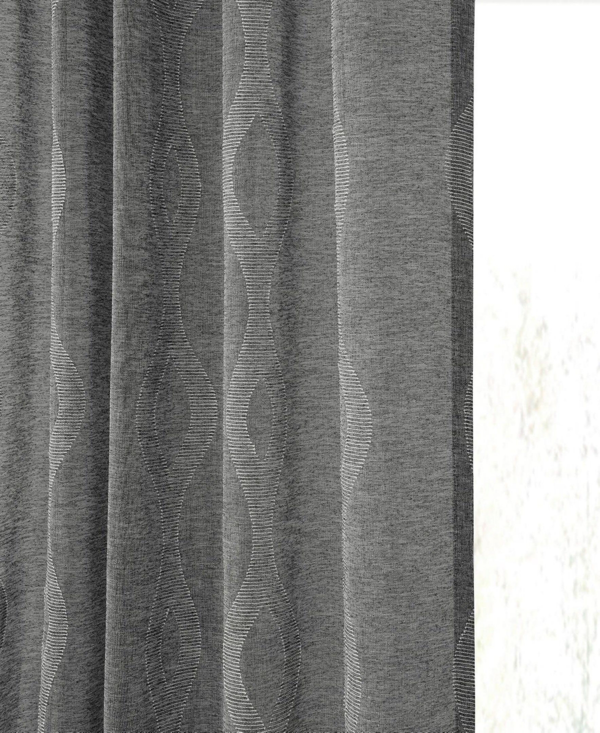 Half Price Drapes Vega Striped Patterned Faux Linen Sheer Curtain