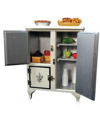 The Queen's Treasures - AGVSIB,  1930'S American Style Vintage Wooden Icebox and Accessories