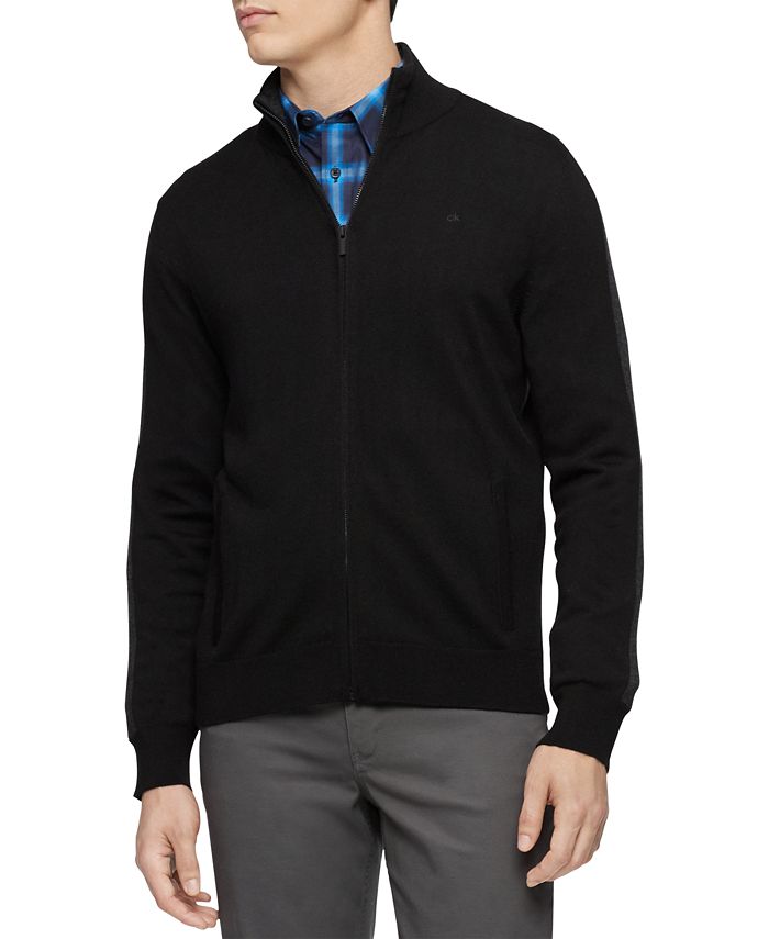 Calvin Klein Calvin Klein Men's Merino Full-Zip Sweater & Reviews - Sweaters  - Men - Macy's