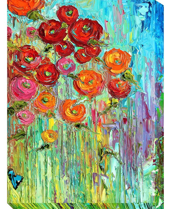 West of the Wind Poppies 6 Outdoor Canvas Wall Art, 30" x 40" Macy's