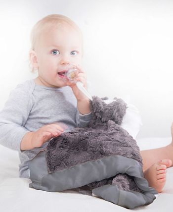 Zalamoon - Plush Luxie Pocket Blanket with Pocket and Strap Holder for Pacifier or Toy