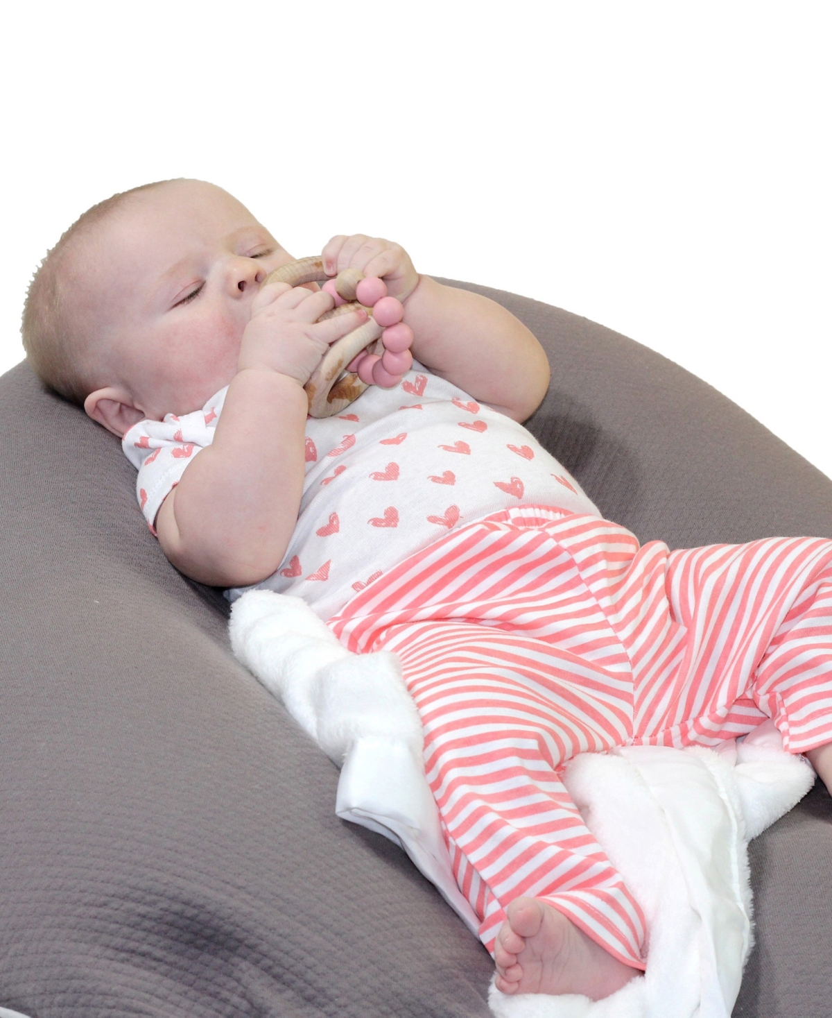 3 Stories Trading Tiny Teethers Infant Silicone And Beech Wood Rattle And Teether