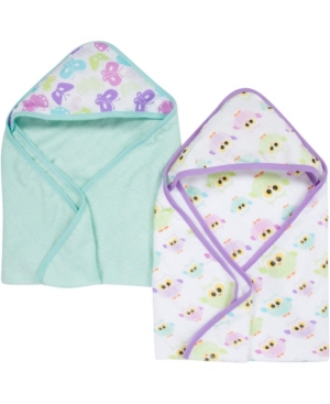 Miracle Baby Boys and Girls Muslin Hooded Towel - Pack of 2