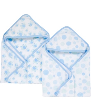 Miracle Baby Boys and Girls Muslin Hooded Towel - Pack of 2