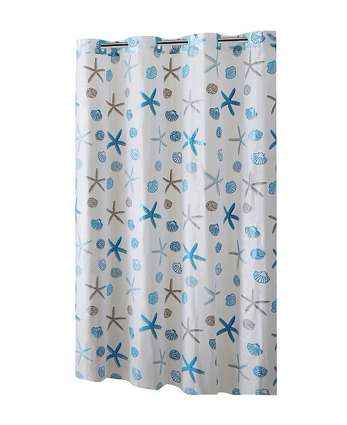 Hookless Seashell Shower Curtain Reviews Shower Curtains Bed