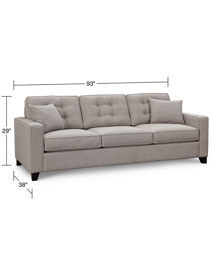 Furniture Clarke II 93" Fabric Estate Sofa, Created for Macy's Macy's