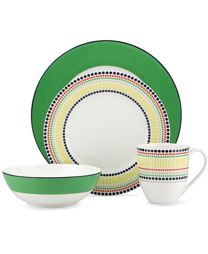 kate spade new york Dinnerware, Hopscotch Drive Green 4Piece Place