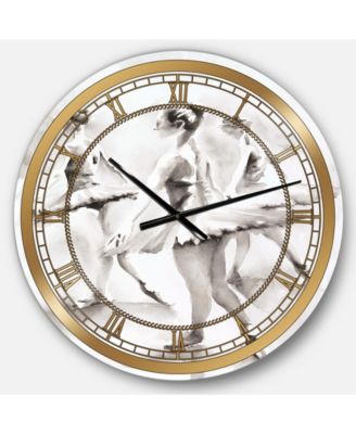 Designart Glam Oversized Metal Wall Clock