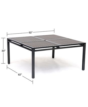 Agio - Aluminum 62" Square Outdoor Dining Table