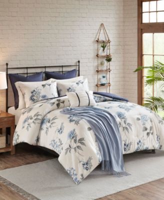 Zennia Seersucker 7-Pc. Comforter Set, Full/Queen