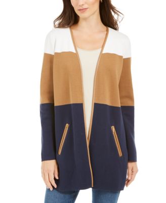 charter club color block cardigan