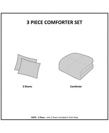 Intelligent Design - Ainsley Metallic Print Reversible Comforter Set