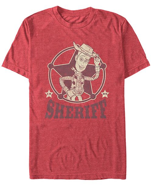 Toy Story Disney Pixar Men S Woody The Sheriff Short Sleeve T