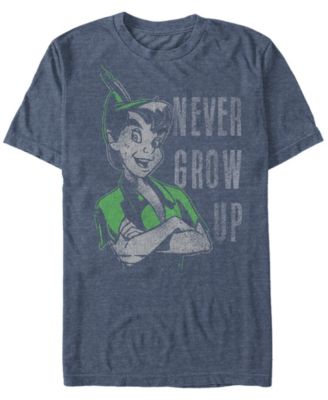 Disney Men's Peter Pan Never Grow Up Vintage Portrait Short Sleeve T-Shirt