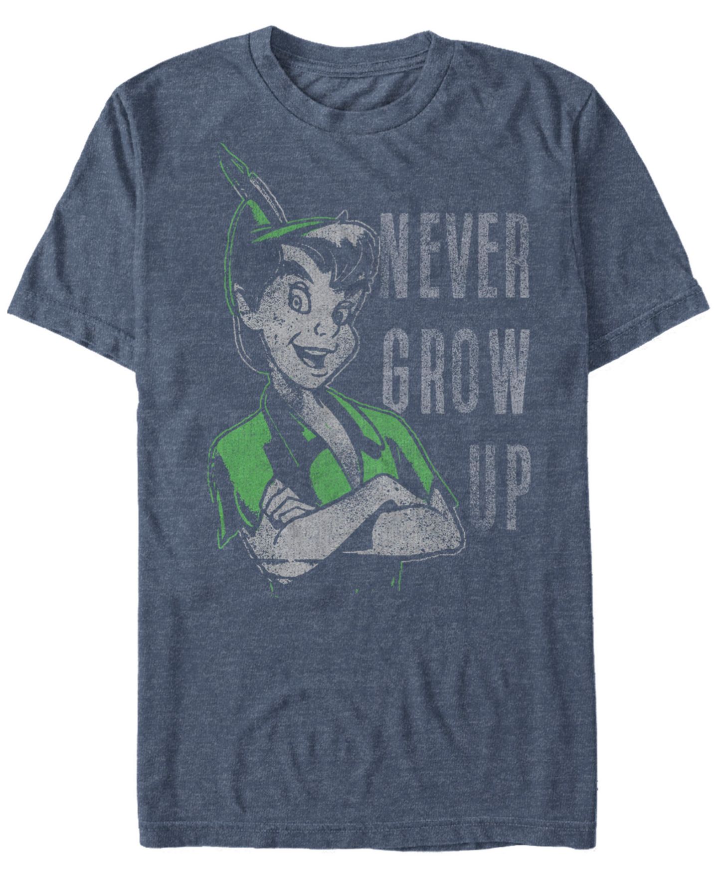 Мужская футболка Fifth Sun Disney Peter Pan Never Grow Up Vintage Portrait Short Sleeve, цвет: Тёмно-синий — фото 1