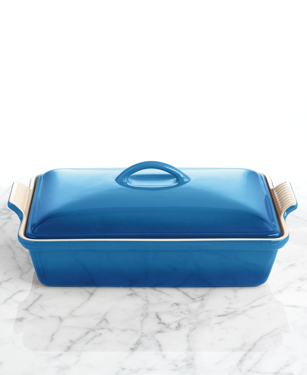 Le Creuset Heritage Stoneware 12" X 9" Covered Rectangular Baking Dish In Marseille