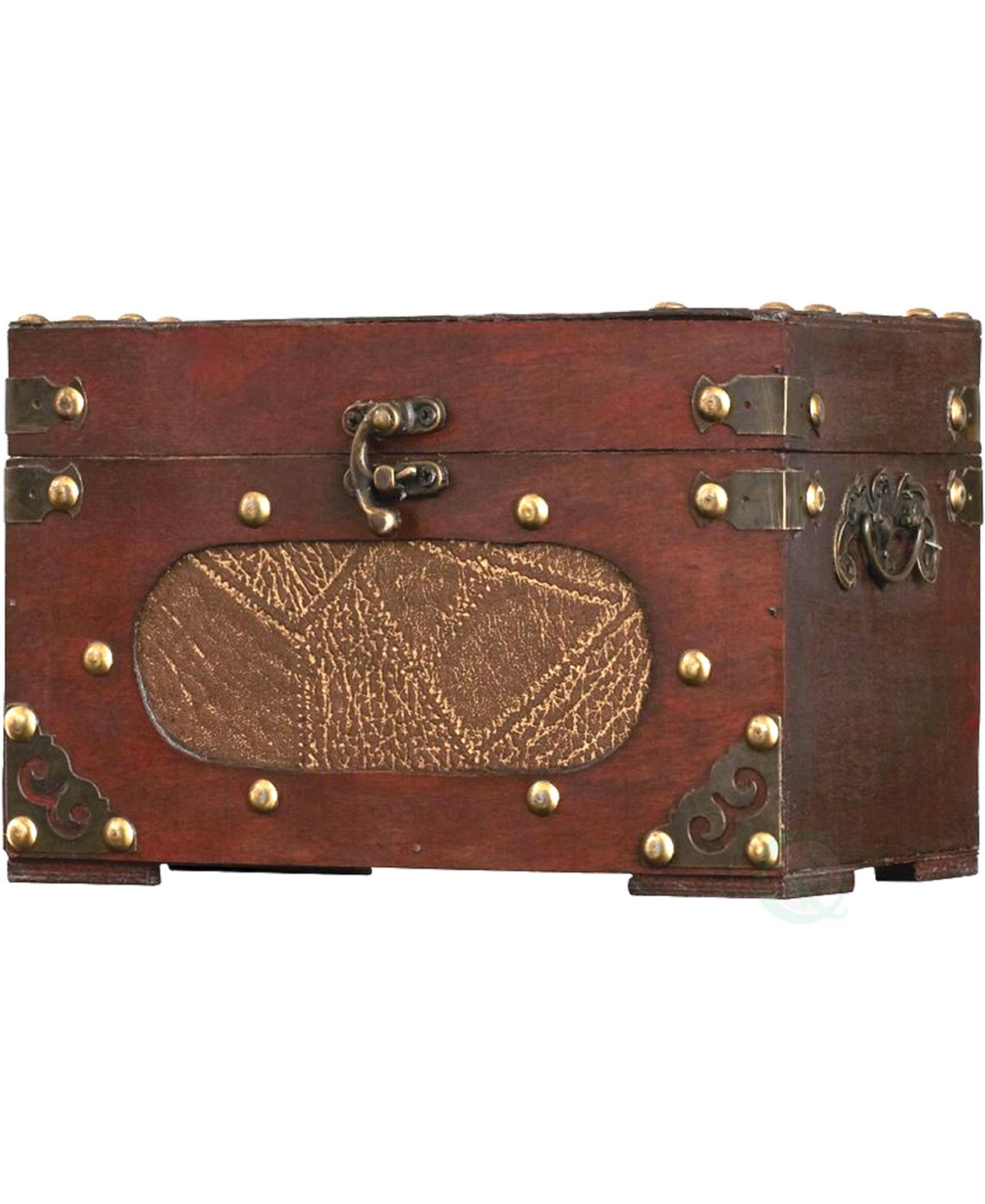 Vintiquewise Small Treasure Chest In Brown