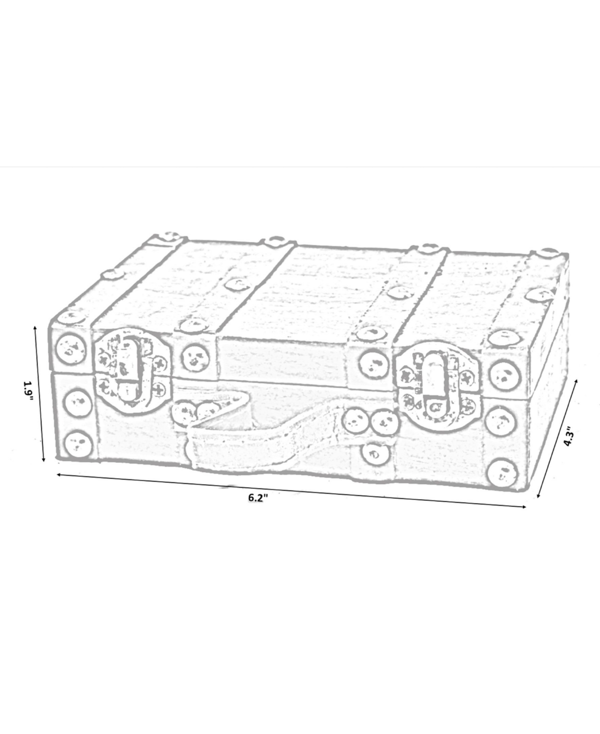 Vintiquewise Antique Style Mini Suitcase