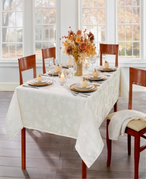 Elrene Elegant Woven Leaves Jacquard Damask Tablecloth 60