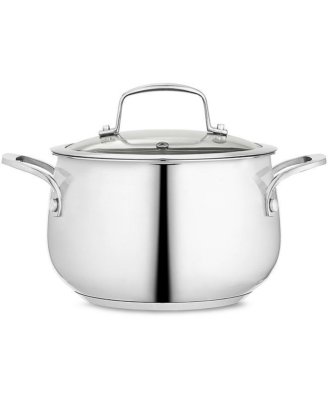 Belgique Polished Stainless Steel 3Qt. Covered Soup Pot, Created for