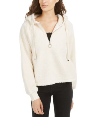 faux sherpa pullover