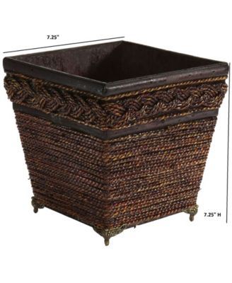 Lacquered Coiled Rope Decorative Planter