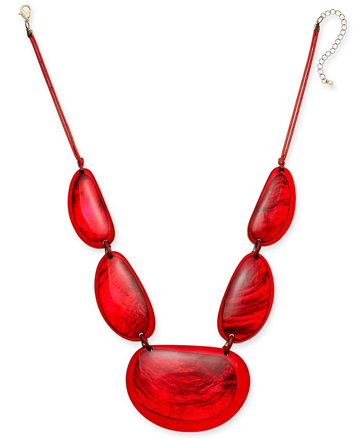 Red best sale necklace macys