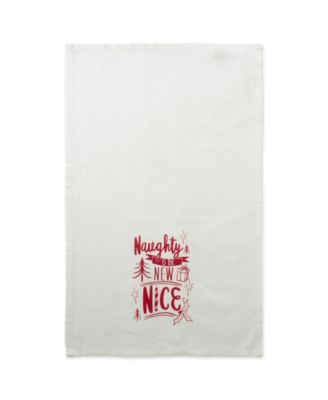 Assorted Naughty Nice Holiday Printed Dishtowel Set