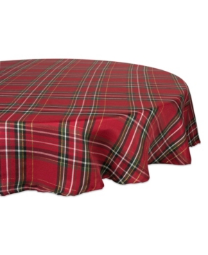 Design Imports Holiday Metallic Plaid Tablecloth