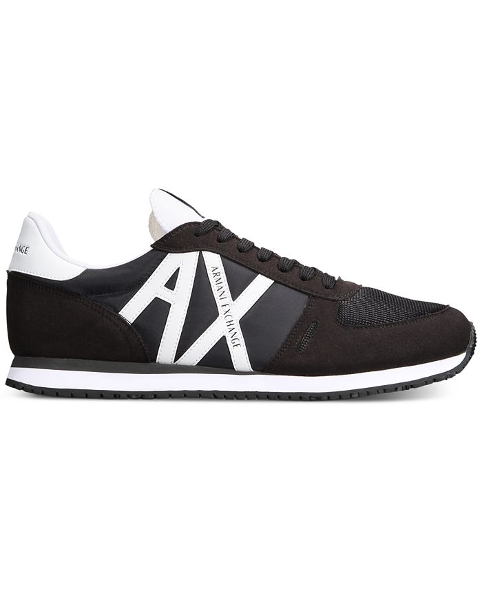 A|X Armani Exchange Armani Exchange Men's Retro Logo Low-Top Sneakers ...