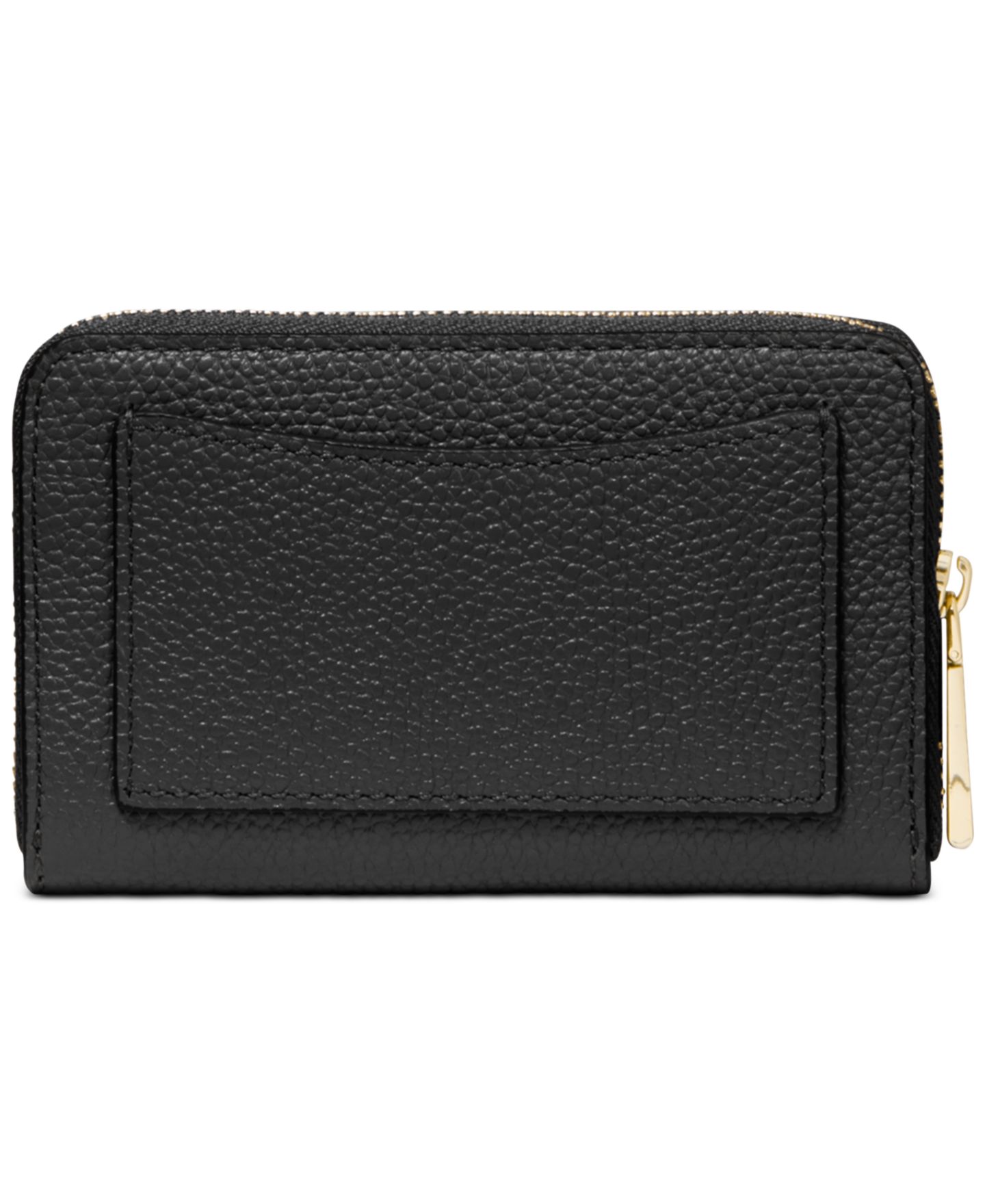 Женский кошелёк Michael Kors Jet Set Small Zip Around Card Case, цвет: Чёрный / Золотой — фото 3