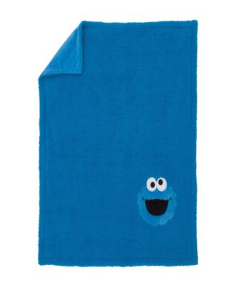 Sesame Street - Cookie Monster Soft Plush Toddler Blanket with Applique