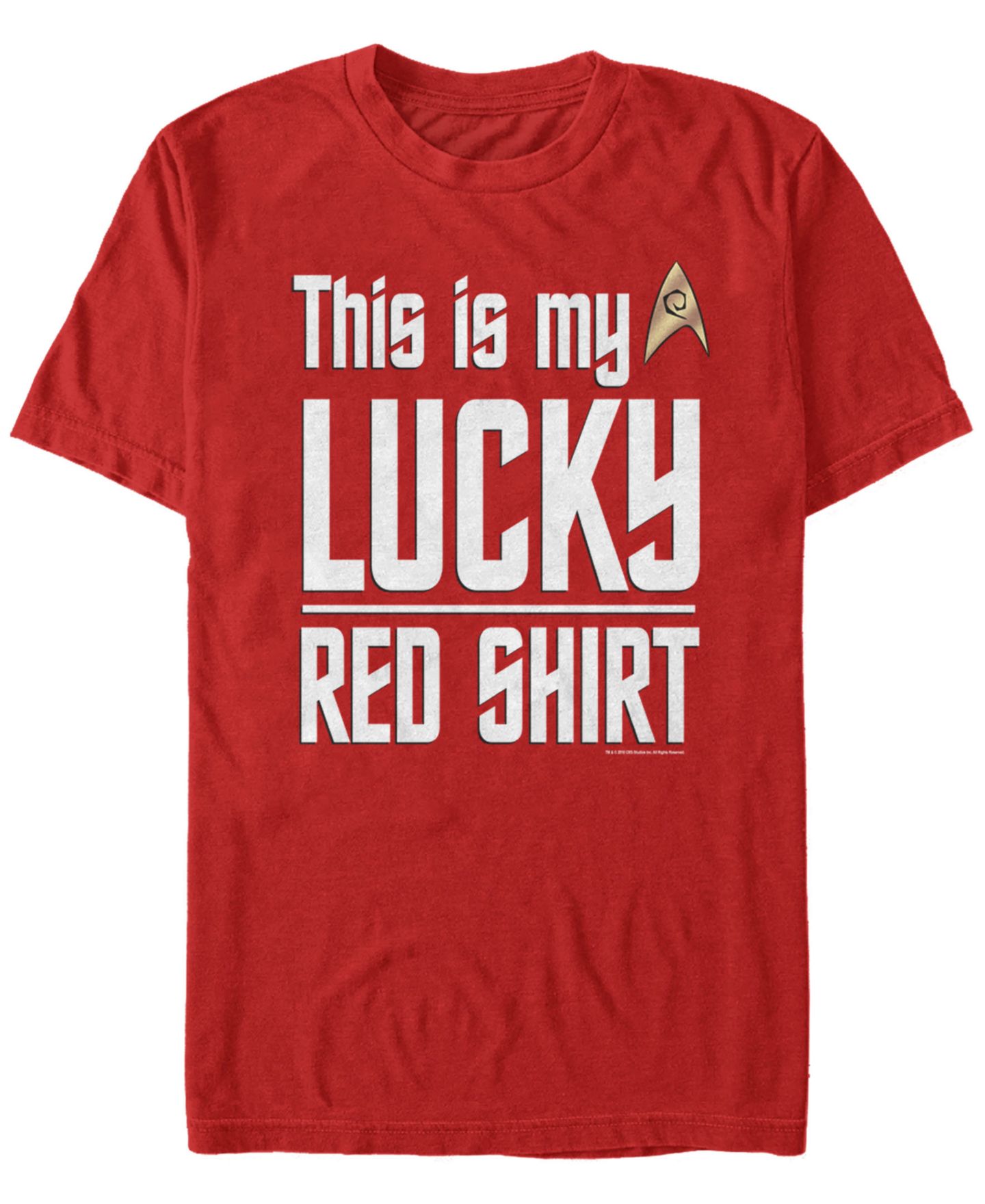 Мужская футболка Fifth Sun Star Trek The Original Series Lucky Red Shirt Short Sleeve, цвет: Красный — фото 1