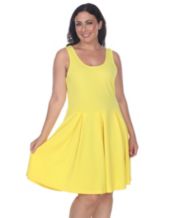 Macys plus discount size yellow dresses