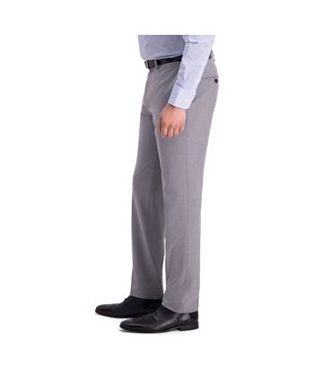 Louis Raphael Comfort Stretch Stria Slim Fit Flat Front Dress Pant In Dk  Grey