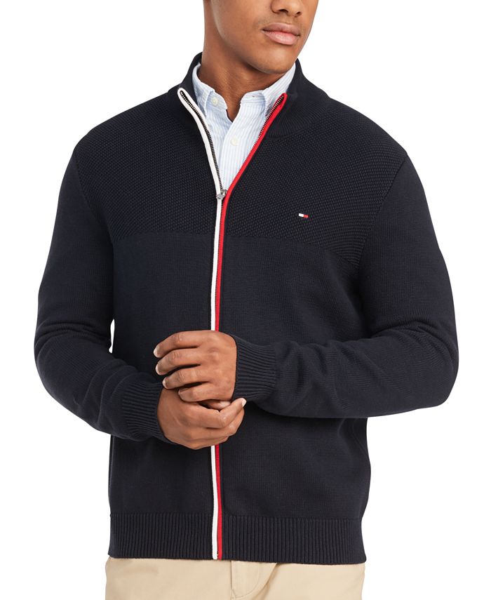 nevø plisseret Terminologi Tommy Hilfiger Men's Rhodes Regular-Fit Full-Zip Sweater - Macy's