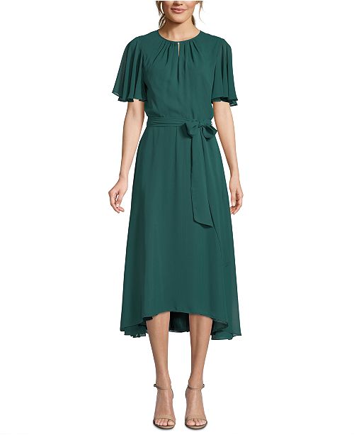 Tahari Asl Keyhole Midi Dress Reviews Dresses Macy S