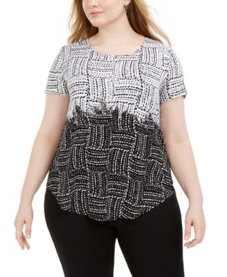 macy's alfani plus size tops