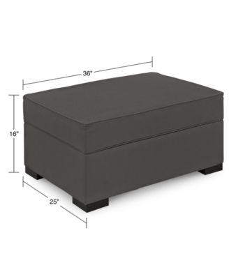 CLOSEOUT! Astra 36" Fabric Chair Bed Storage Ottoman, Created for Macy's