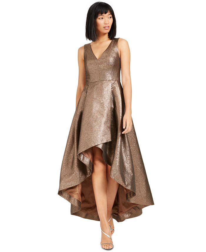 Calvin Klein Metallic High-Low Ball Gown & Reviews - Dresses - Women -  Macy's