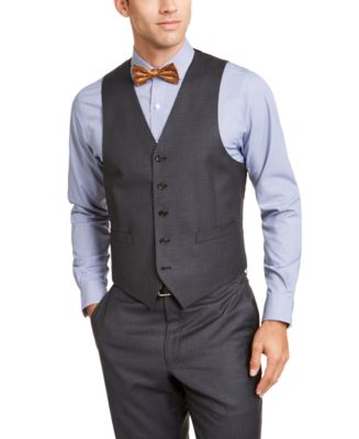 Lauren Ralph Lauren Men s Classic Fit UltraFlex Stretch Charcoal Solid Suit Vest Macy s