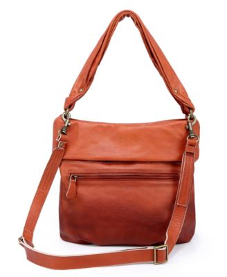 Sweet Lotus Leather Bucket Bag