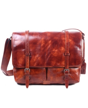 Shop Old Trend Speedwell Leather Messenger Bag In Chestnut