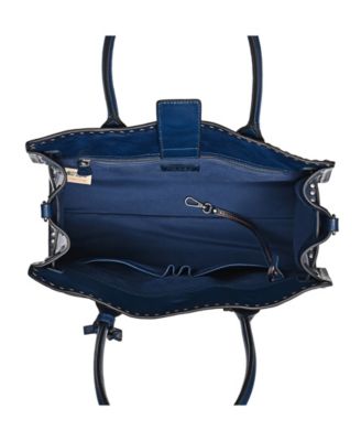 Westland Large Studded Leather Satchel Bag