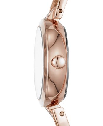DKNY Women s Crosswalk Rose Gold Tone Stainless Steel Bangle